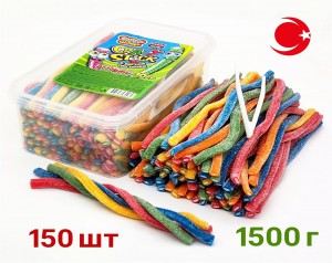 Мармелад Crazy Gummy CRAZY STICK КРЕЙЗИ СТИК 10 гр.  в обсыпке 1/150шт/8бл.  ТМ Канди Клаб