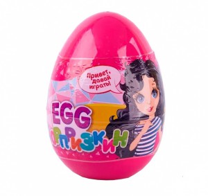 Яйцо пластиковое EGG СЮРПРИЗКИН игрушка+карамель для девочек 20х14 см. 170 гр.