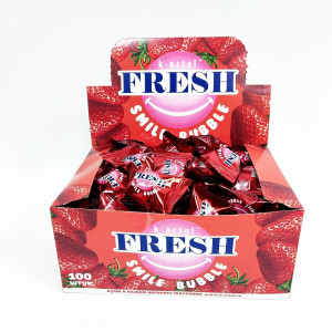 Жевательная резинка FRESH SMILE BUBBLE со вкусом Клубники 3 гр. 1/100шт/20бл. K-ARTEL