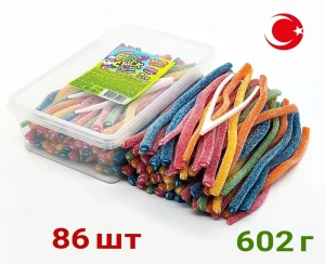 Мармелад в кислой обсыпке Crazy Gummy CRAZY STICK КРЕЙЗИ СТИК 7 гр. ассорти 1/86шт/12бл. ТМ Канди Клаб