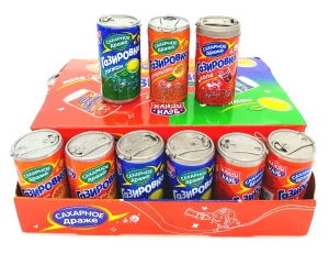 Сахарное драже ГАЗИРОВКА в баночках 4 гр. ассорти  1/30шт/12бл.  Канди Клаб