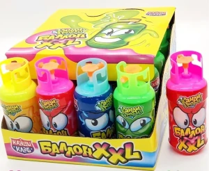 Жидкая конфета спрей БАЛЛОН XXL ассорти 60 мл.  1/20шт/12бл.  Канди Клаб