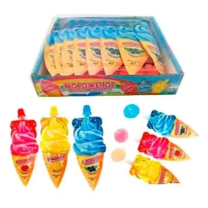 Жидкая карамель МОРОЖЕНОЕ 20 гр. ассорти  1/24шт/12бл.  Канди Клаб