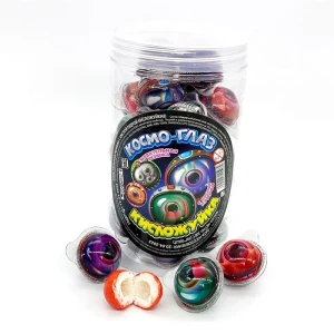 Жевательная резинка КИСЛОЖУЙКА КОСМОГЛАЗ с кислой пудрой 10 гр.  1/30шт/20бл.