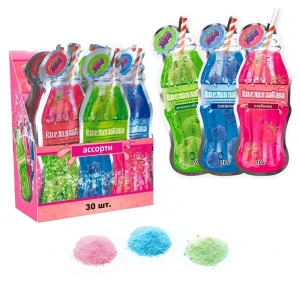 Сахарная пудра шипучая КИСЛАЯ ЗАБАВА с трубочкой 10 гр.  1/30шт/20бл.