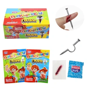 Взрывная карамель с игрушкой и тату  ПРИКОЛИСТЫ. ГВОЗДЬ ПРОГРАММЫ 1 гр.  1/30шт/12бл.  Канди Клаб