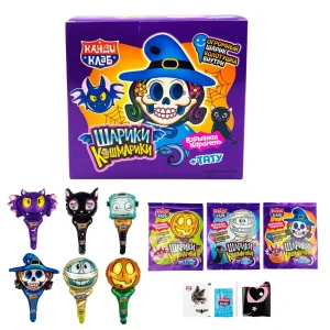 Взрывная карамель с игрушкой и тату ШАРИКИ КОШМАРИКИ 1 гр. 1/30шт/12бл. Канди Клаб