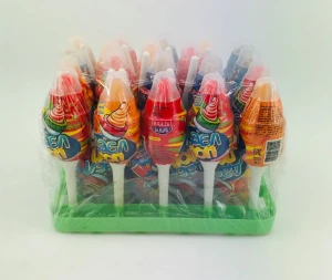 Карамель на палочке с кислой пудрой "ДАБЛ ПОП" ассорти 8 гр. Канди Клаб    1/30шт/12бл.   Канди  Клаб