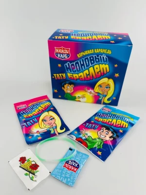 Взрывная карамель "НЕОНОВЫЙ БРАСЛЕТ" 1 гр  1 /36шт/12бл  Канди Клаб