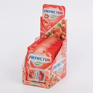 Освежающие пластинки СВЕЖИЙ ЛЕПЕСТОК Клубника 0,8 гр. 1/20шт/24бл. Канди Клаб