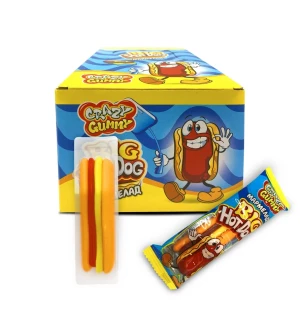 Мармелад «CRAZY GUMMY. BIG HOT DOG» 18 гр Хот. Дог. 1/36шт/12бл.  Канди Клаб
