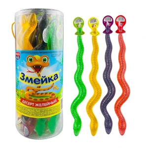 Десерт желейный ЗМЕЙКА 35 гр.  1/48шт/6бл.  Канди Клаб