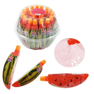 Десерт желейный ФРУКТОВЫЕ ДОЛЬКИ арбуз 55 мл.  1/20шт/12 бл.  ТМ Канди Клаб