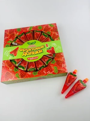 Десерт желейный ФРУКТОВЫЕ ДОЛЬКИ Клубника 55 гр. 1/30шт/10бл