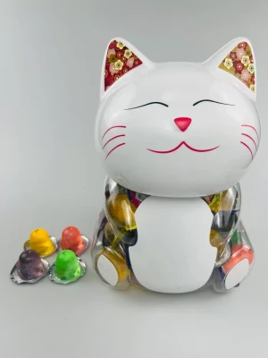 Десерт желейный "Канди клаб" в копилке (с изображением Кошки) 13 гр.  размер 30х25х20 см