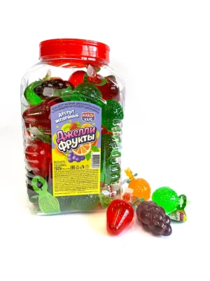 Десерт желейный "Джелли фрукты" ассорти 35 мл.  1/56шт/8бл.  Канди Клаб