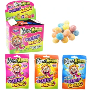 Жевательные конфеты КИСЛОМАНИЯ СУПЕР КИСЛО 13 гр.  1/30шт/12бл.  Канди Клаб