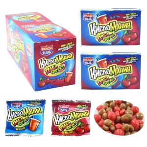 Жевательные конфеты Кисломания дабл фрукт вишня и кола 14 гр 1/30шт/12бл. Канди Клаб