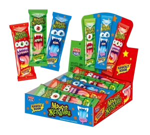 Жевательная Конфета Монстр Жевамба 8 гр. ассорти вкусов 1/48шт/12бл.  Канди Клаб
