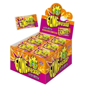 Жевательная резинка с начинкой "Бомбическая" со вкусом тутти-фрутти 4 гр  1/100шт/12бл.