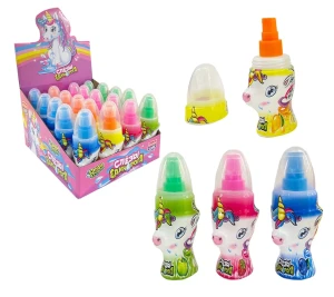 Жидкая конфета спрей СЛЕЗЫ ЕДИНОРОГА ассорти 60 мл.  1/20шт/12бл.  Канди Клаб