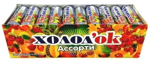 Конфеты таблетированные ХОЛОДОК Драже  с шипучкой Ассорти 15 гр.  1/30шт/24бл.