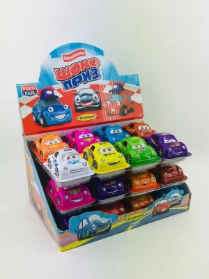 Шоколадная паста с печеньем и игрушкой ШОКОПРИЗ МАШИНКИ 12 гр.  1/24шт/12бл.  Канди Клаб