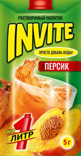 Растворимый напиток Invite Инвайт Персик 5 гр. 1/24шт/8бл. Клаб Клаб