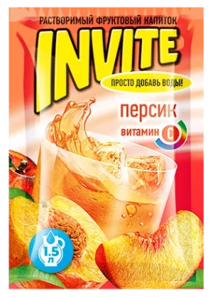Растворимый напиток Invite Инвайт Персик 9 гр. 1/24шт/8бл. Клаб Клаб