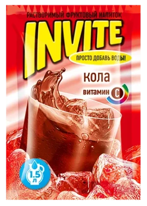 Растворимый напиток Invite Инвайт Кола 9 гр. 1/24шт/8бл. Канди Клаб