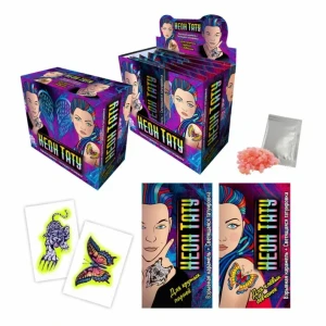 Взрывная карамель "Неон тату" со светящейся татуировкой 1 гр  1/48шт/12бл. Канди Клаб