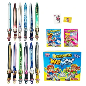 Взрывная карамель с игрушкой и тату ПРИКОЛИСТЫ МЕГА МЕЧ 1 гр. 1/30шт/12бл Канди Клаб