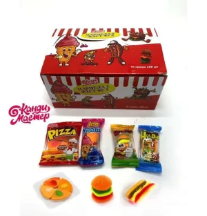 Мармелад ФАСТ ФУД 10 гр.  1/60шт/12бл.  Канди Мастер