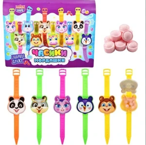 Сахарное драже Часики-мордашки 3 гр  1/20шт/12бл.  Канди  Клаб