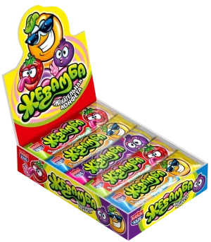 Жевательная конфета ЖЕВАМБА 10 гр. ассорти  1/50шт/18бл.  Канди Клаб