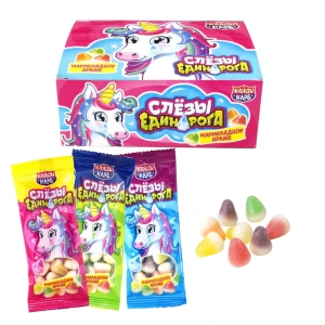 Мармеладное драже СЛЕЗЫ ЕДИНОРОГА  11 гр.  1/30шт/12бл.  Канди Клаб