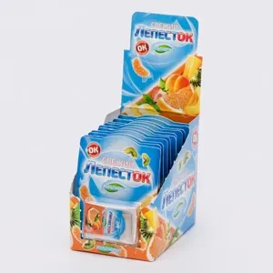 Освежающие пластинки СВЕЖИЙ ЛЕПЕСТОК Мультифрукт 0,8 гр.  1/20шт/24бл. Канди Клаб