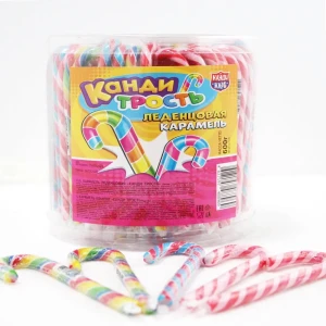Карамель леденцовая КАНДИ ТРОСТЬ 10 гр.  1/60шт/6бл.  Канди Клаб