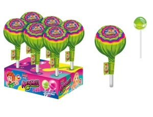 Карамель на палочке в наборе с подарком ЛИЗУНЕЦ МАКСИ ПРИКОЛИСТЫ 112 гр.