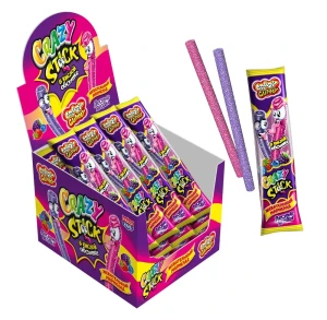 Мармелад в кислой обсыпке CRAZY GUMMY CRAZY STICK 20 гр. вкус Лесные ягоды  1/24шт/12бл. Канди Клаб