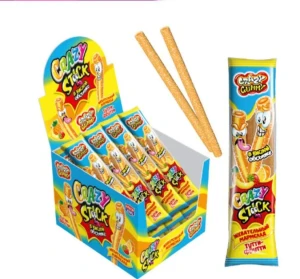 Мармелад в кислой обсыпке CRAZY GUMMY CRAZY STICK 20 гр. вкус Тутти фрутти 1/24шт/12бл.  Канди Клаб