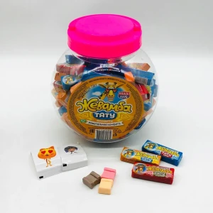 Жевательные конфеты ЖЕВАМБА ТАТУ ассорти 9 гр.  1/80шт/6банок  Канди Клаб