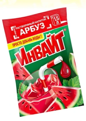 Растворимый напиток INVITE ИНВАЙТ Арбуз 12 гр. 1/24шт/6бл. Канди Клаб