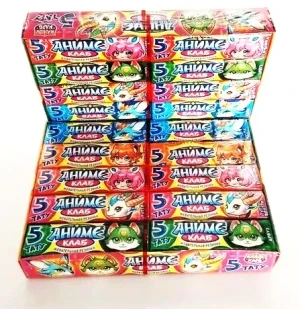 Жевательная резинка с тату АНИМЕ КЛАБ ассорти 12,5 гр.  1/20шт/30бл.  Канди Клаб