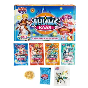Взрывная карамель с тату АНИМЕ КЛАБ 2 гр.  1/50шт/12бл.  Канди Клаб