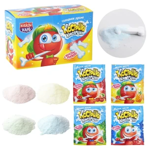 Сахарное драже Костяшка кисляшка ассорти 6 гр.  1/30шт/18бл. Канди Клаб