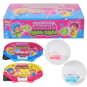 Жидкий Мармелад ЛИПКИЙ БУЛЬ БУЛЬ 15 гр. ассорти  1/30шт/12бл.  Канди Клаб
