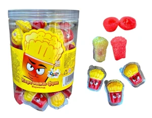 Мармелад  КАРТОШКА ФРИ 10,5 гр.  1/50шт/12бл.  Сластилэнд