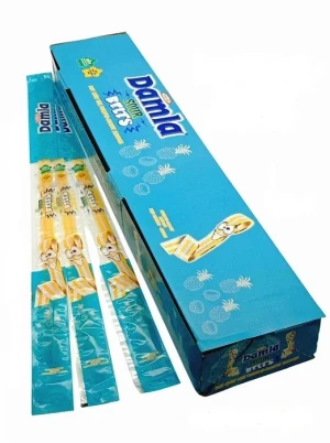 Мармелад DAMLA ДАМЛА кислые ремешки 60 см. 15 гр. Пина Колада  1/72шт/6бл. Tayash № 3003