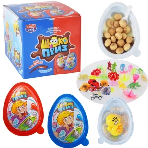 Яйцо Печенье с шоколадной пастой и игрушкой ШОКОПРИЗ для мальчиков 15 гр. 1/24шт/12бл. ТМ Канди Клаб